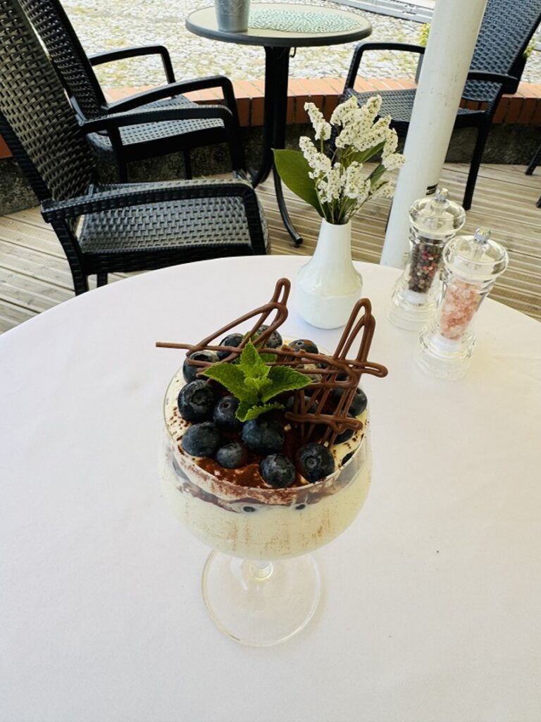 Borůvkové speciality a letní osvěžení v červencovém menu v krkonošské restauraci Končina v Harrachově